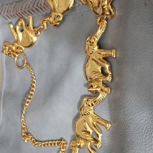 1997 Gold Chained Elephant Vintage Belt